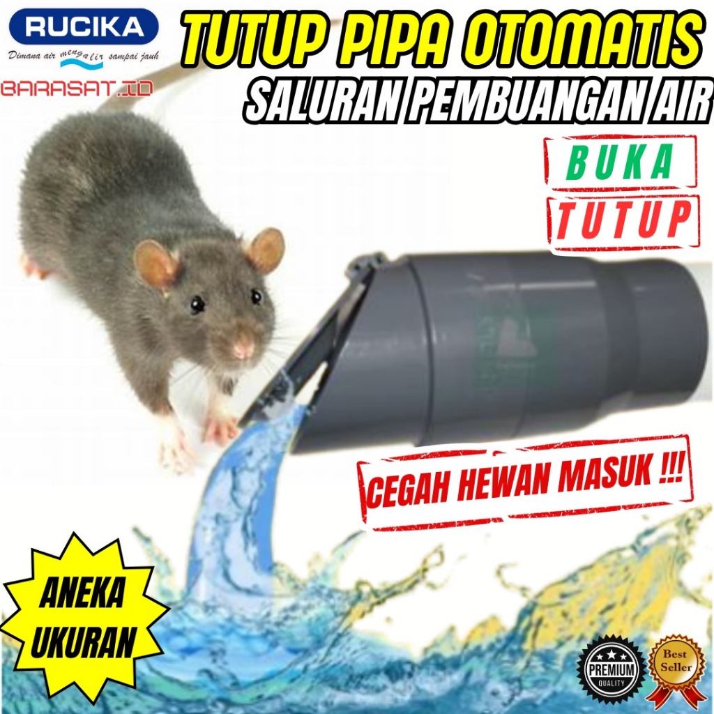 RUCIKA Backflow Valve Pipa Ukuran 2 1/2 Inch - Tutup Bak Kontrol Anti Bau Tikus & Kecoa