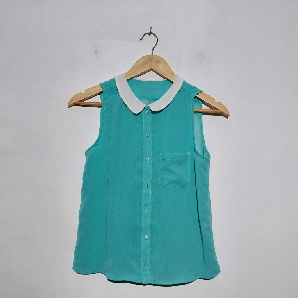 BERSHKA KEMEJA TRANSPARAN SHIRT BARU ASLI ORIGINAL