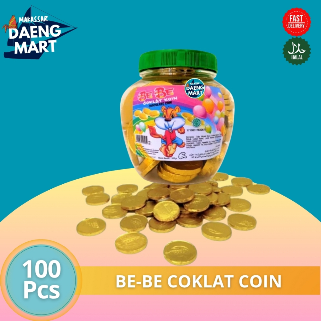 

Cokelat BeBe Chocolate Coin Snack Coklat Koin Gurih 100 pcs