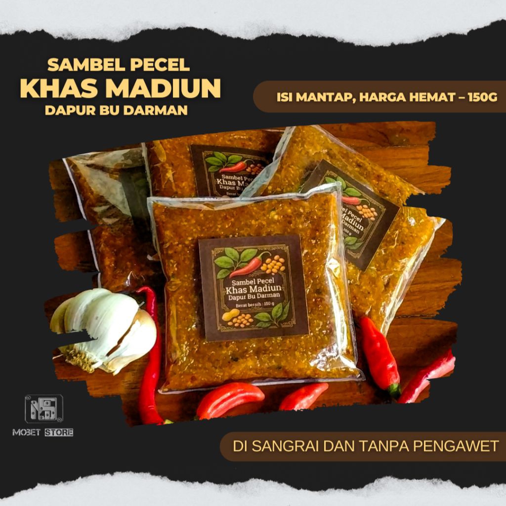 

Sambel Pecel Sangrai Bu Darman – Pedas Lembut, Khas Madiun, Tanpa MSG & Pengawet [150g]