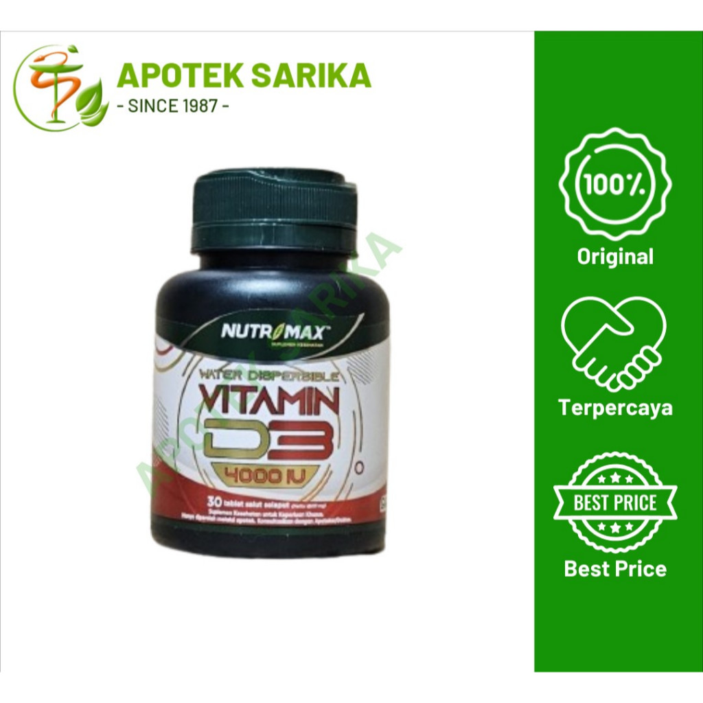 Nutrimax Vitamin D3 400IU 1000IU 4000IU Tablet Dan 400IU Sirup - Suplementasi Vitamin D3