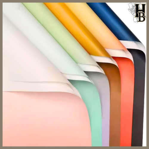 

20 LEMBAR Kertas Buket Cellophane Gradient Flower Wrapping Paper Florist Gradient White Cellophane 6201