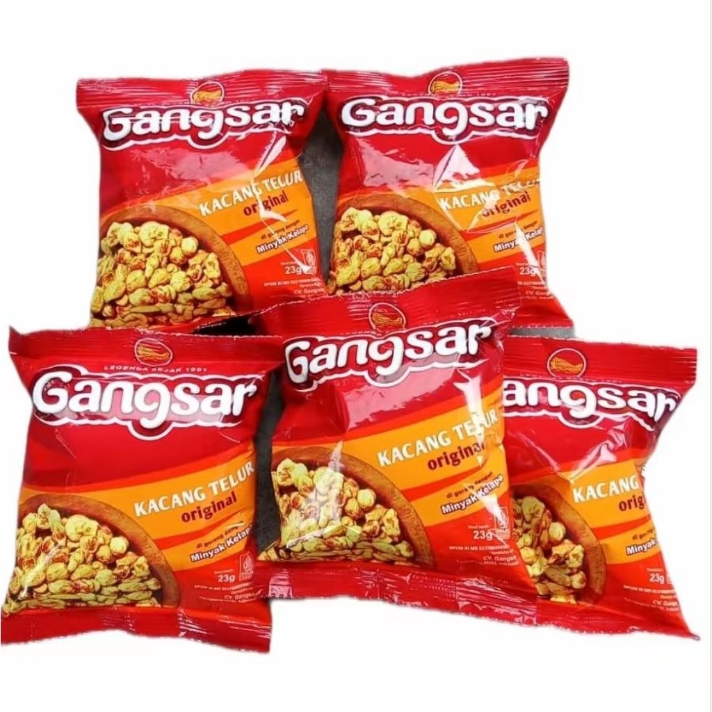 

GANGSAR KACANG TELUR ORIGINAL NETTO 23 GR X 5 PCS murcee