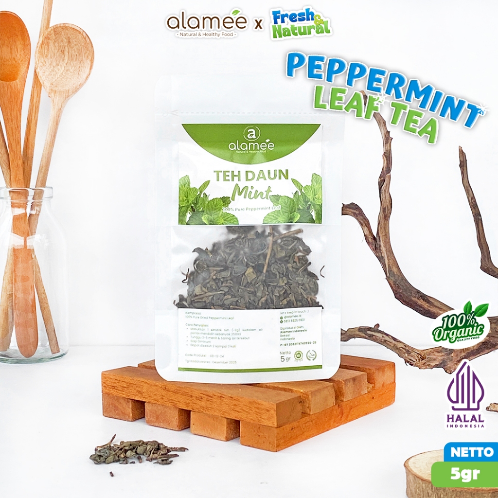 

ALAMEE Peppermint Tea Teh Daun Mint Organik Pappermint Papermint Kering Dried 5gr fresh and natural