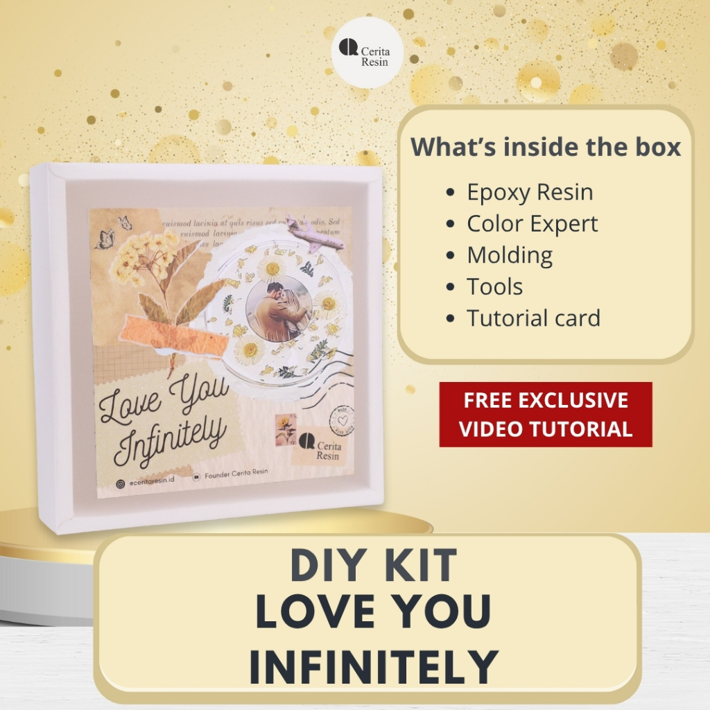 CERITA RESIN - Epoxy Resin DIY KIT Coaster Vintage Special Valentine Resin Art