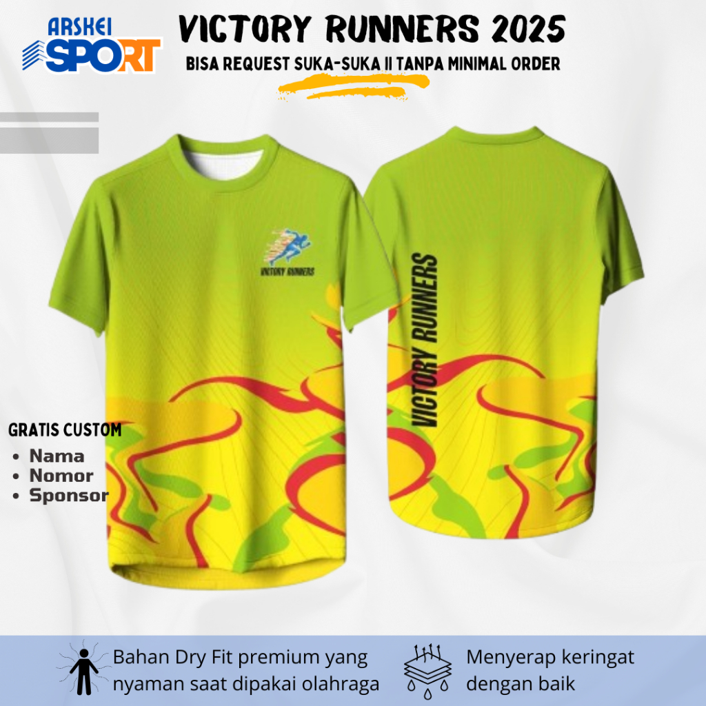JERSEY BTN RUN JAKARTA 2025, FREE CUSTOM SUKA-SUKA