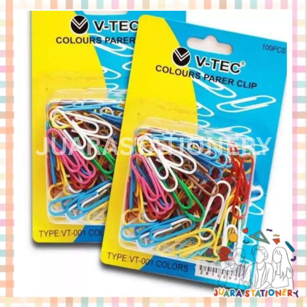 

(867) Paper Clip V-tec VT-002 100 pcs / Paper Clip Besar Klip Kertas Warna