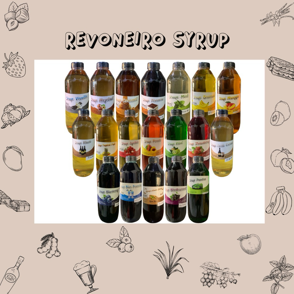 

Syrup Revoneiro Vanilla, Caramel, Leci, Strawberry ALL VARIAN RASA 1 Ltr
