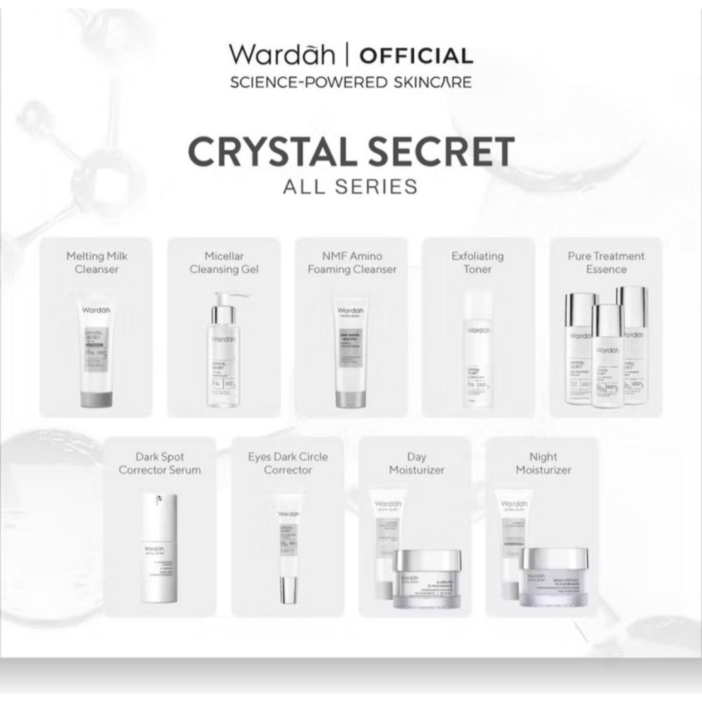 Wardah Crystal Secret Series All Product / Skincare Untuk Flek Hitam /Dark Spot