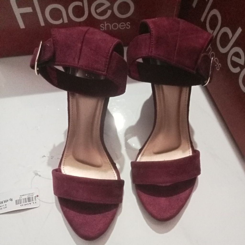 Sz 36 sandal heels selop tali fladeo LDH263-2IIMRN