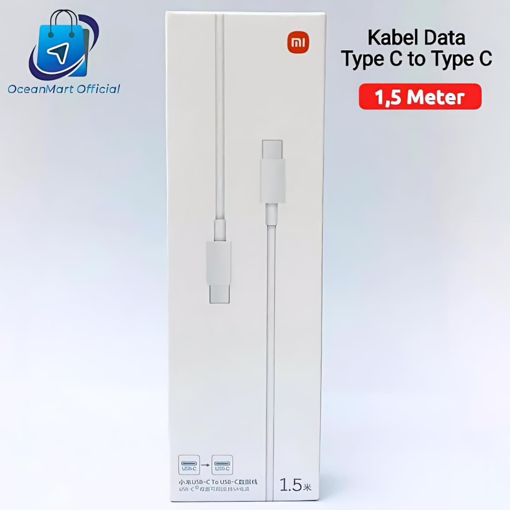 Kabel Data Type C To C Super Fast Charging Xiaomi Original 5A 100W PD 150CM Cable Charger Handphone