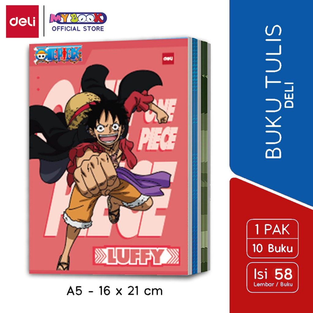 

Deli Buku Tulis Tebal A5 58 Lembar One Piece 8 [1 Pak - 10 Buku Sekolah]