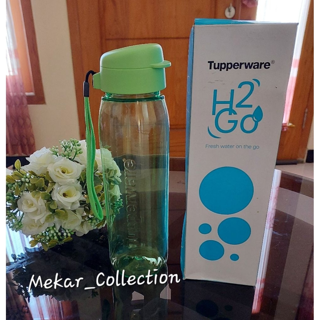 NEW H2GO 750ml Tupperware with box / H2Go 500ml / botol kristal Tupperware