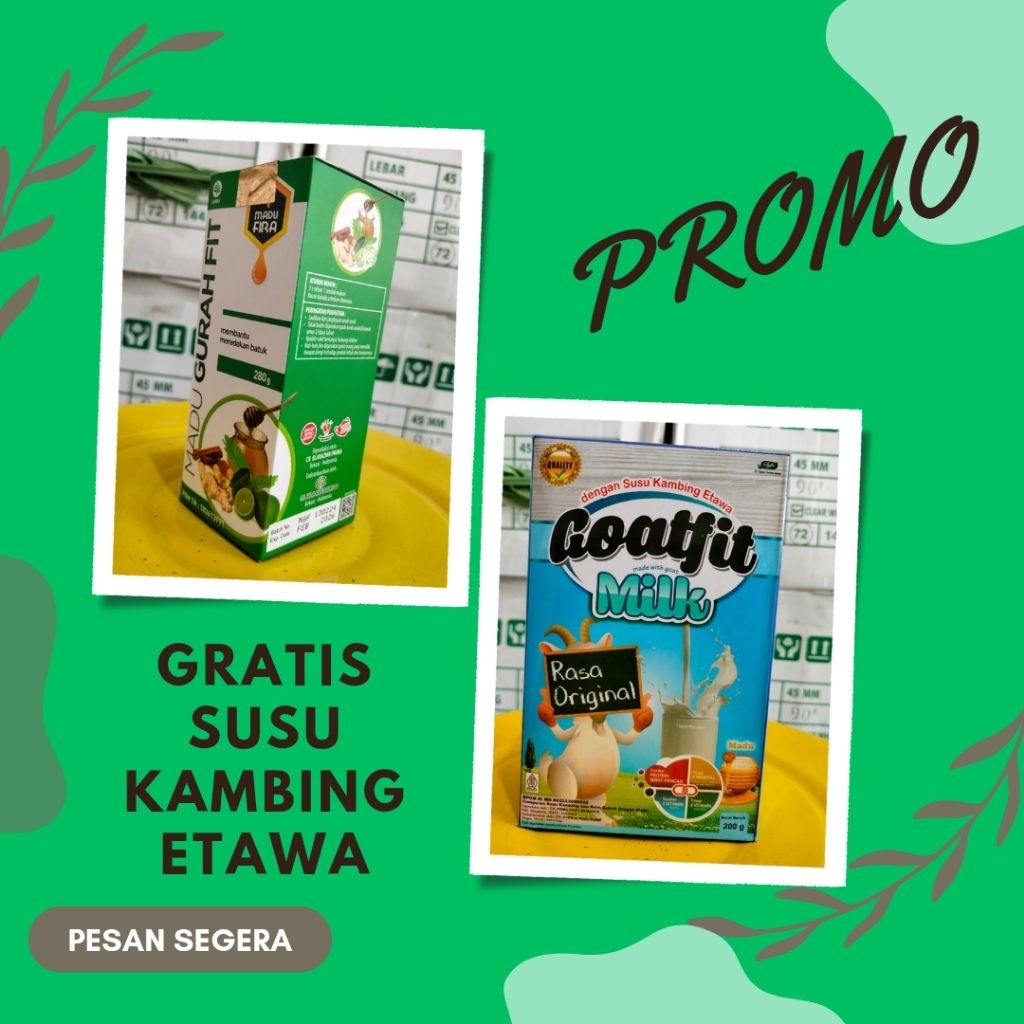 

Madu Gurah Fit Paket Membantu Redakan Batuk free Susu Kambing Etawa