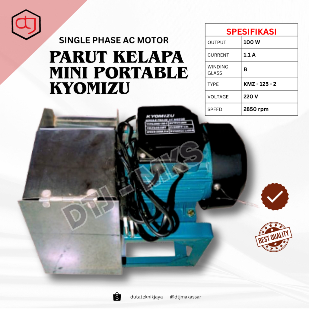 Mesin Parut Kelapa Mini KYOMIZU | Parutan Kelapa Listrik Portable 100 W