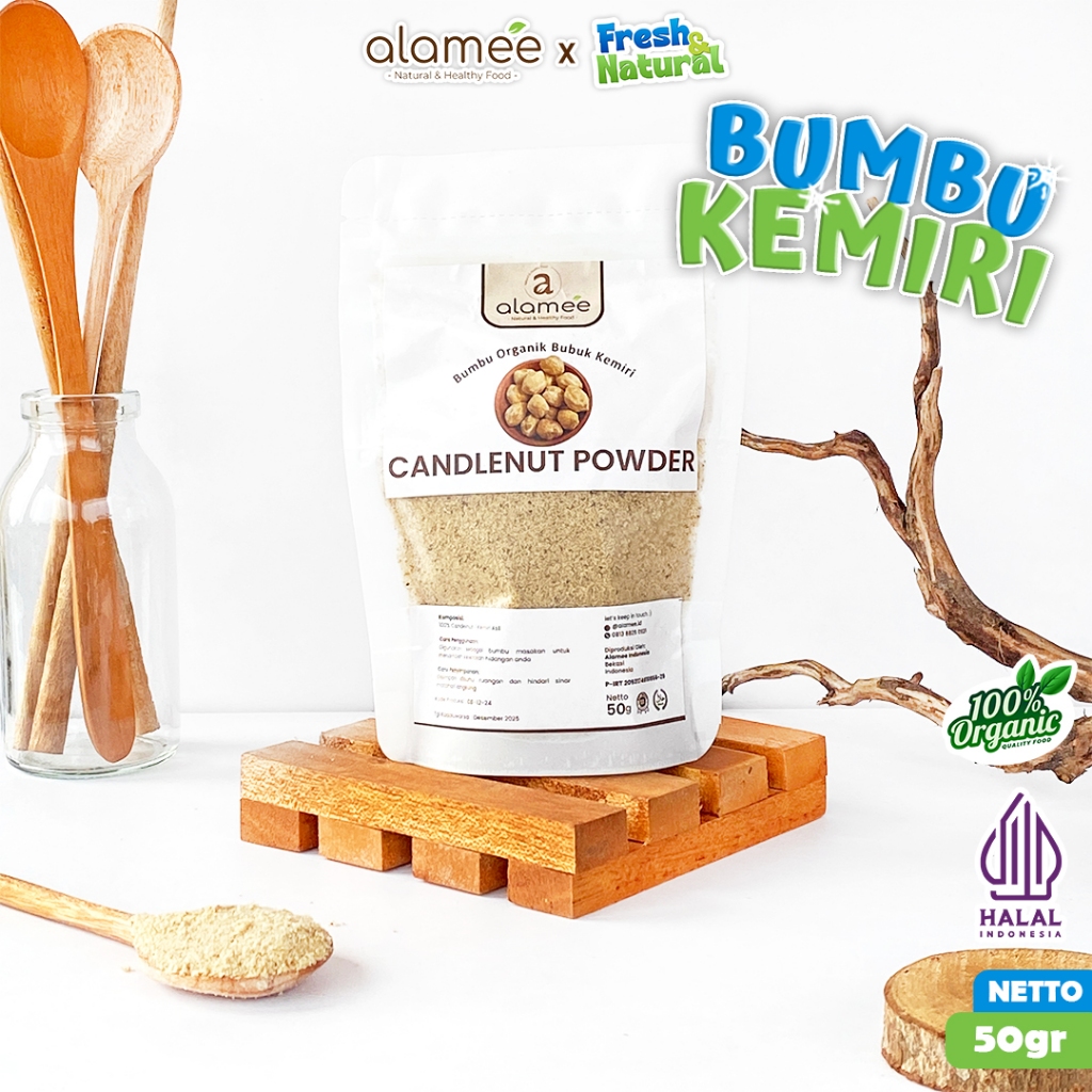 

ALAMEE Kemiri Bubuk Candlenut Powder Bumbu Dapur Organik Masak Murni Asli 50g fresh and natural