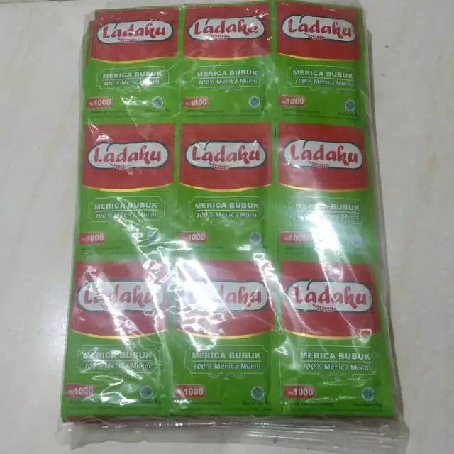 

LADAKU MERICA BUBUK 2,5g KEMASAN 1 PACK 6 RENCENG ( 72 pcs )