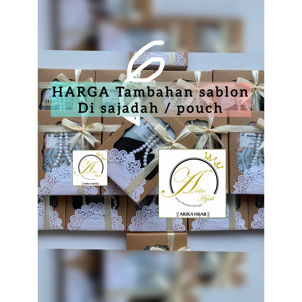 custom sablon sajadah travel mini pouch souvenir tahlilan umroh haji aqiqah nikahan sidoarjo surabay