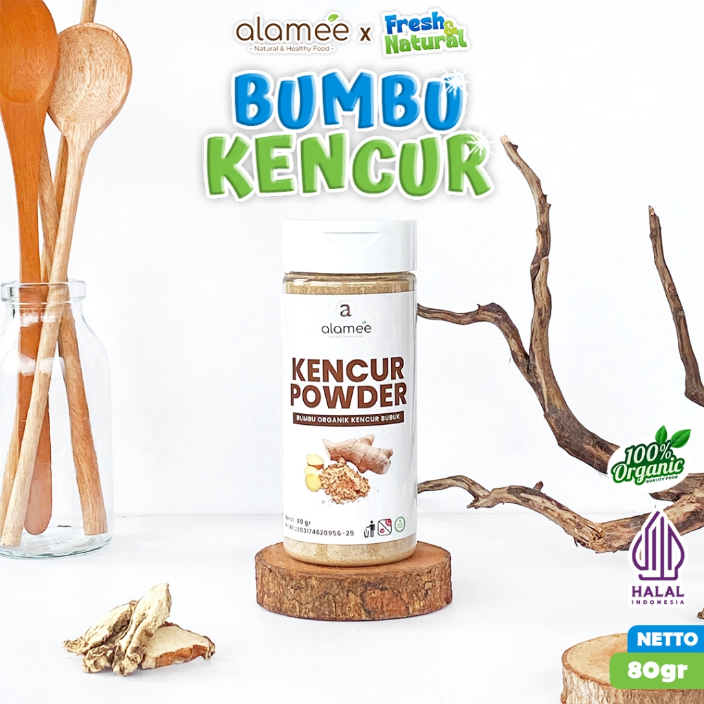 

ALAMEE Kencur Bubuk Bumbu Dapur Organik Murni Asli Tanpa Campuran Powder Spice fresh and natural