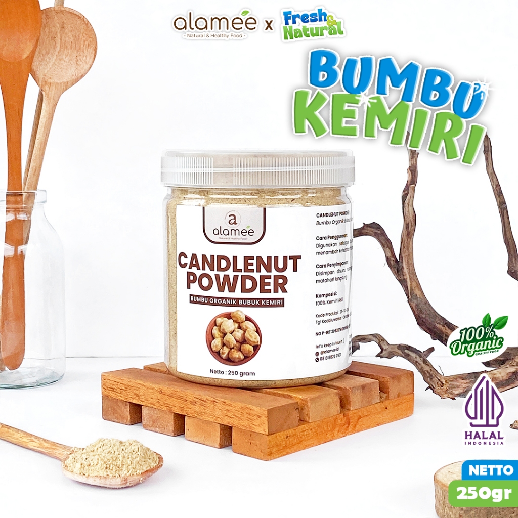 

Kemiri Bubuk Candlenut Seasoning Powder Bumbu Dapur Masak Organik Murni 250g fresh and natural