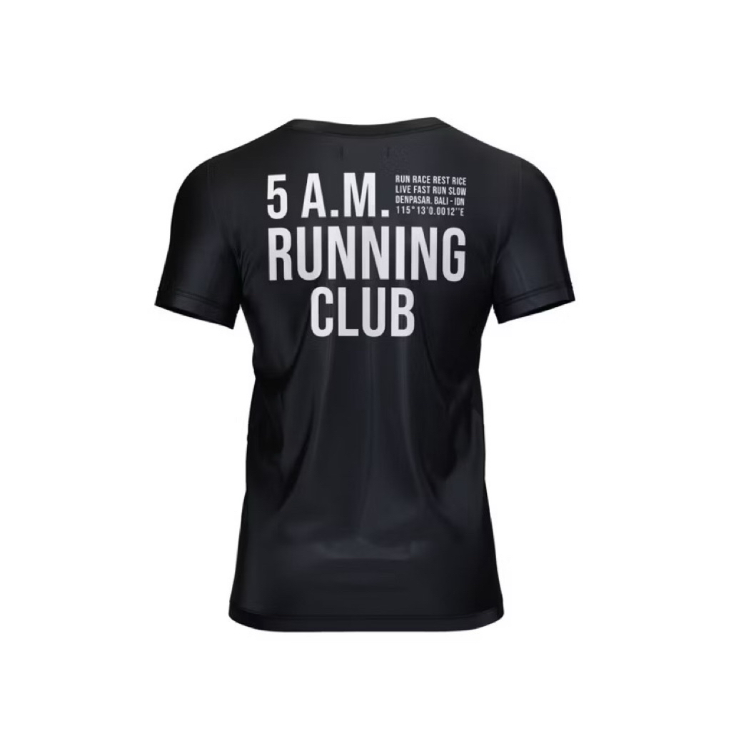 Jeraey Fiveam Club 5AM Running Jersey - Black & White