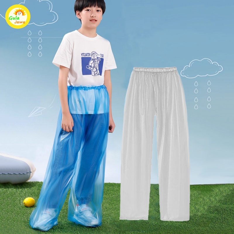 5pcs Unisex Celana Hujan Terpisah Termasuk Kaki Panjang Extra Tebal Anti Minyak untuk Rafting dan Se