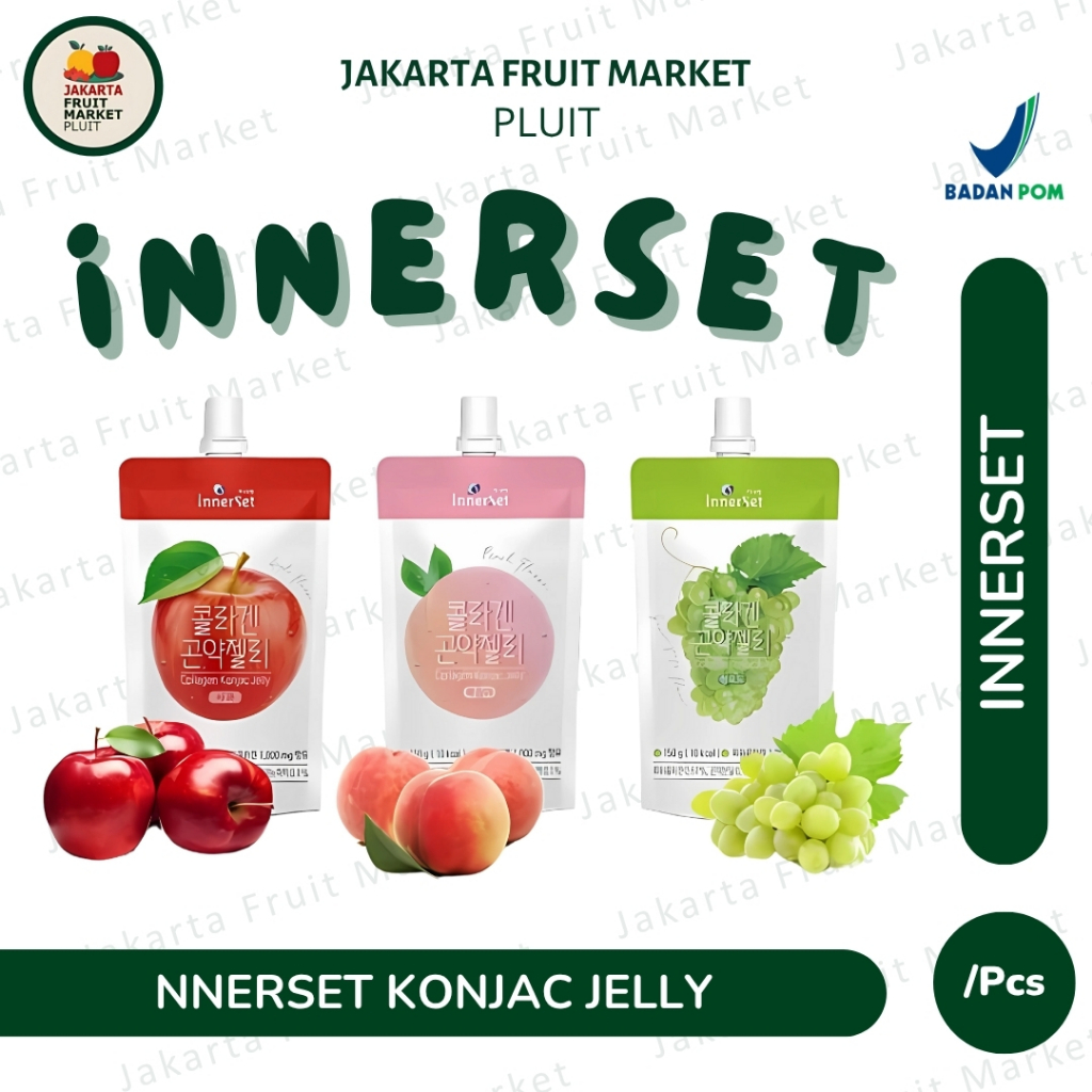

INNERSET KONJAC JELLY APPLE/PEACH/GRAPE 150ML