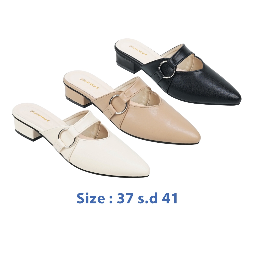 Zeintin - Sandal Wanita Heels Marry Janes Hak 3 Cm Sandal Selop Wanita Pesta KH