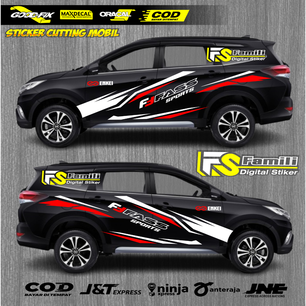 sticker body samping new terios cutting sticker variasi mobil terios