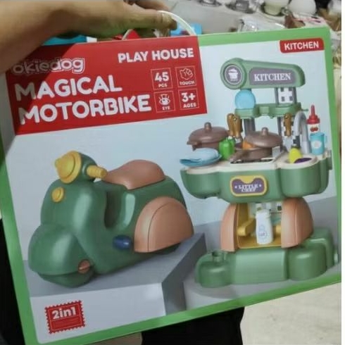 okiedog playhouse magical motorbike toys kitchen set alat dapur balita mainan original preloved