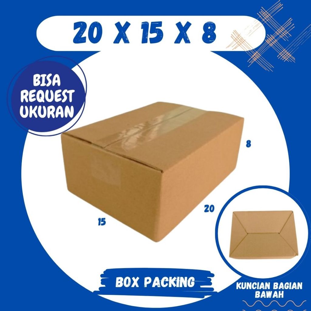 

Kardus 20x15x8 Box A0 Packing Karton Dus Kotak Kemasan kosmetik Jamu Obat Madu Malang Grosir