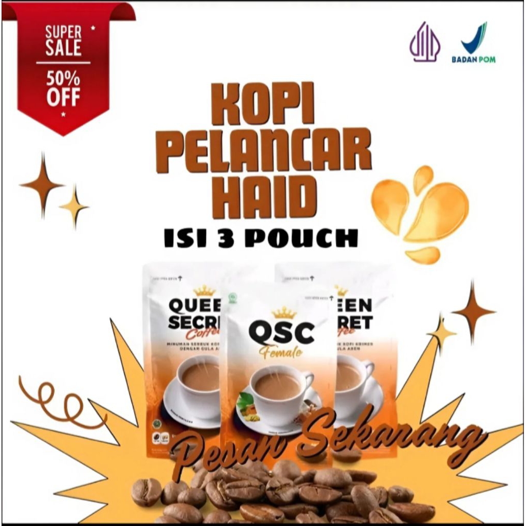 

Qsc Female kopi herbal isi 3 pouch berat 100gram lebih hemat