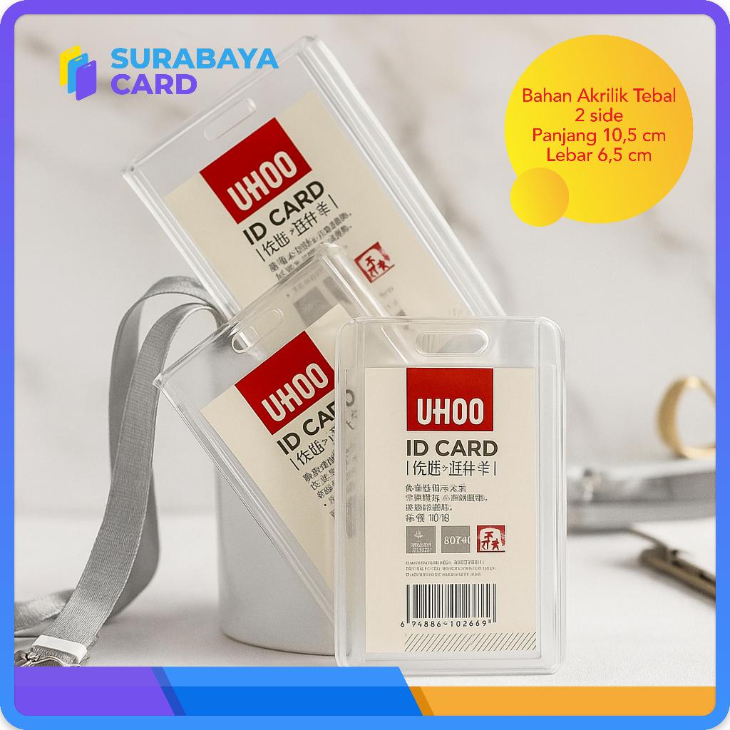 

Card holder Acrylic Bening Transparan Badge ID Card casing Kartu pegawai akrilik UHOO 6024