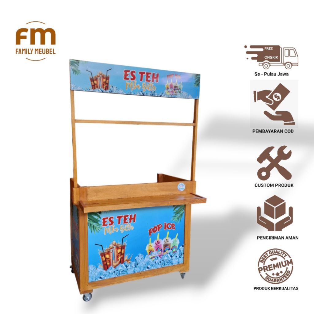 Gerobak minuman Gerobak Es teh Gerobak booth kekinian