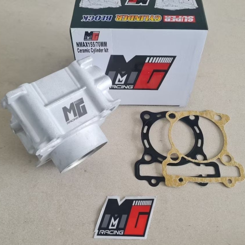BLOK CERAMIC NMAX AEROX 63 65 68 70 72 MM ONLY TANPA PISTON ORI MG RACING TAIWAN