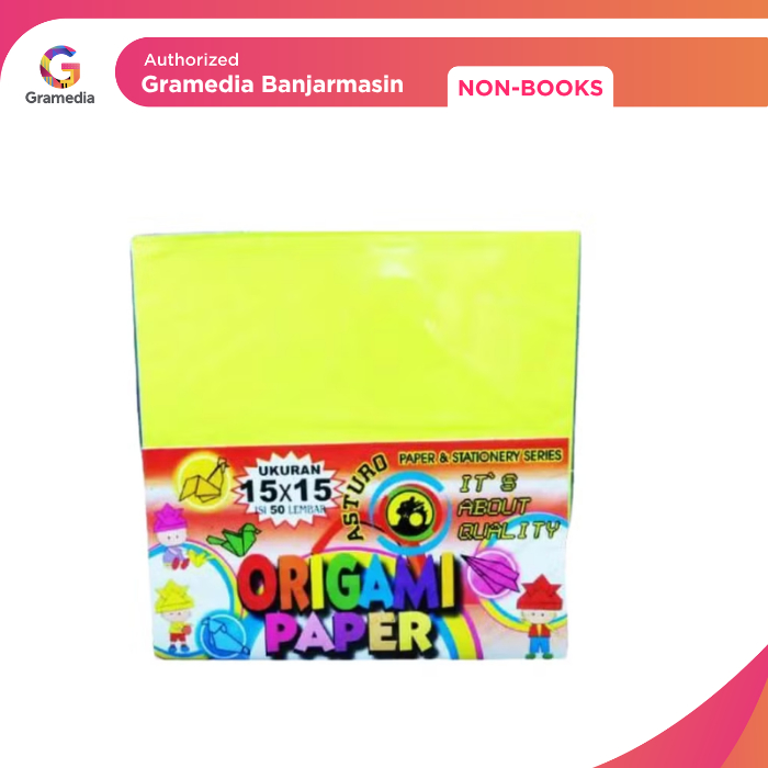 

Gramedia Banjarmasin - Origami Paper Asturo 15 X 15 Cm 50 Sheets