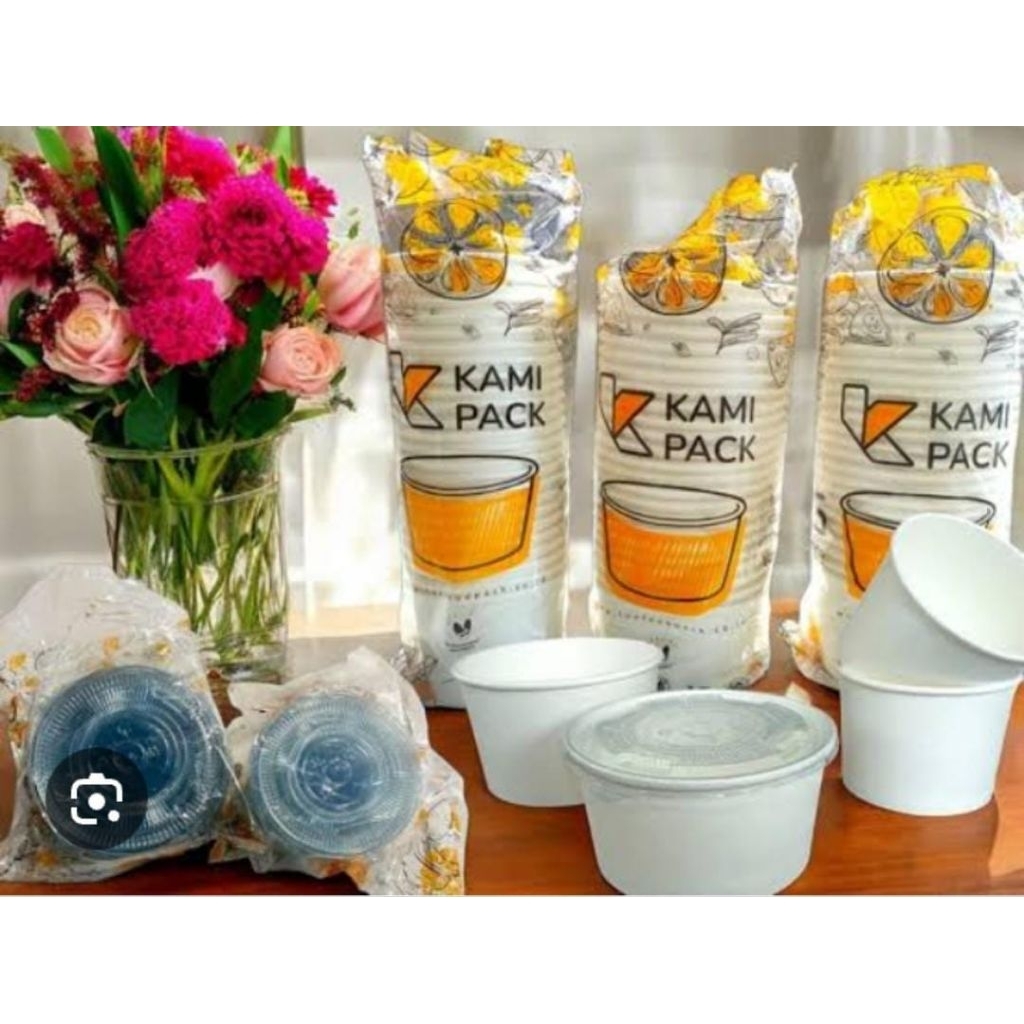 Paper bowl / mangkok kertas + tutup