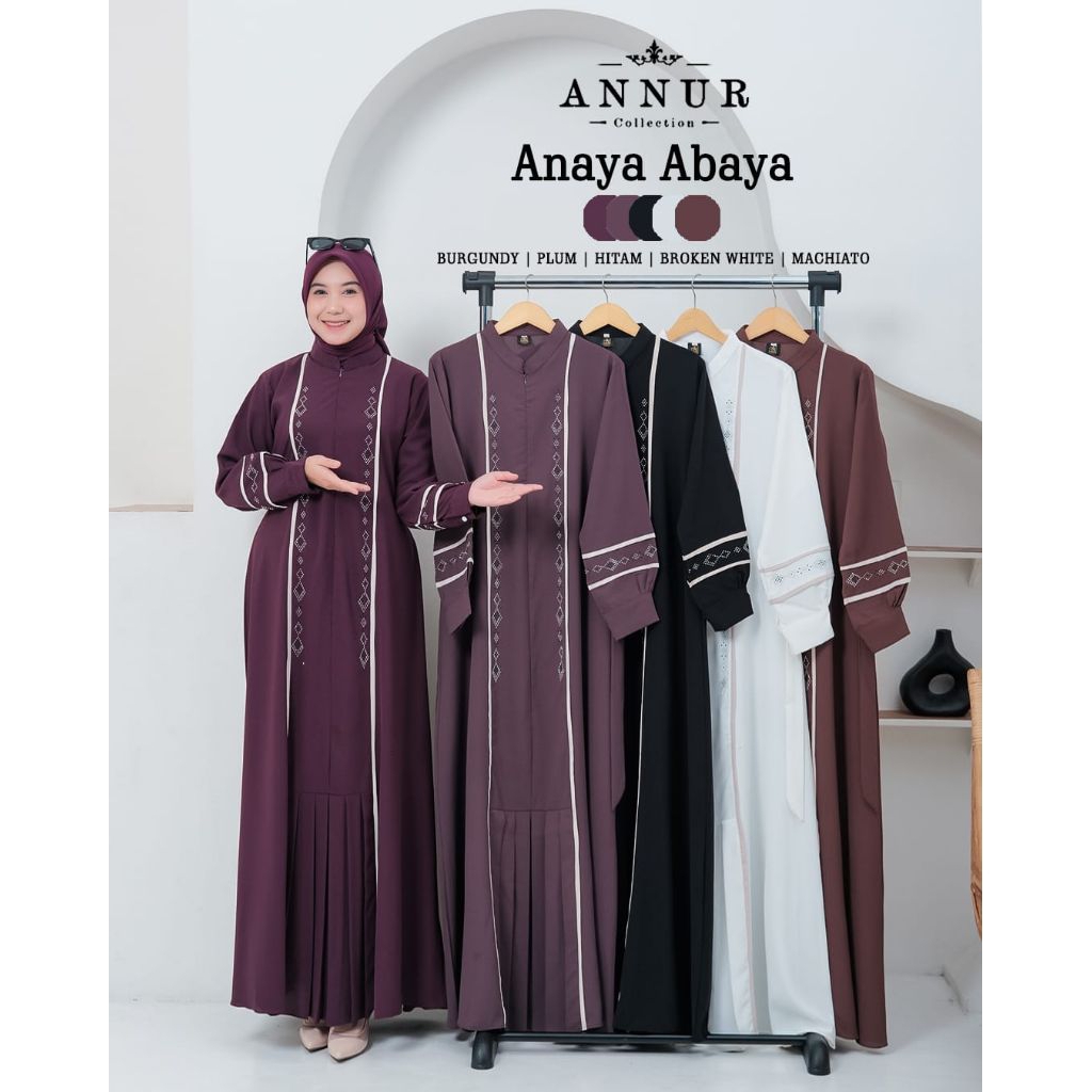 ANAYA ZAINA Abaya Bahan Sabrina ORI by An-Nur Collection/ Anaya Abaya by An-Nur Collection/ Zaina Ab
