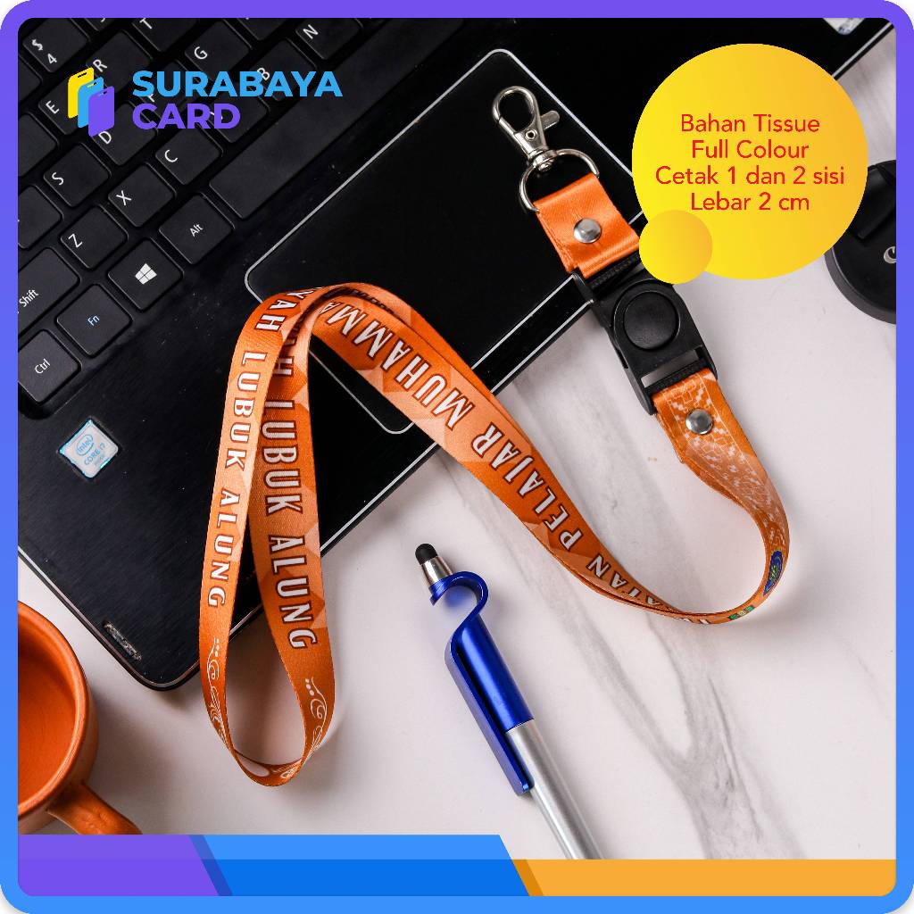 

CUSTOM TALI LANYARD ID CARD PRINTING SUBLIM FULL COLOR 2 CM
