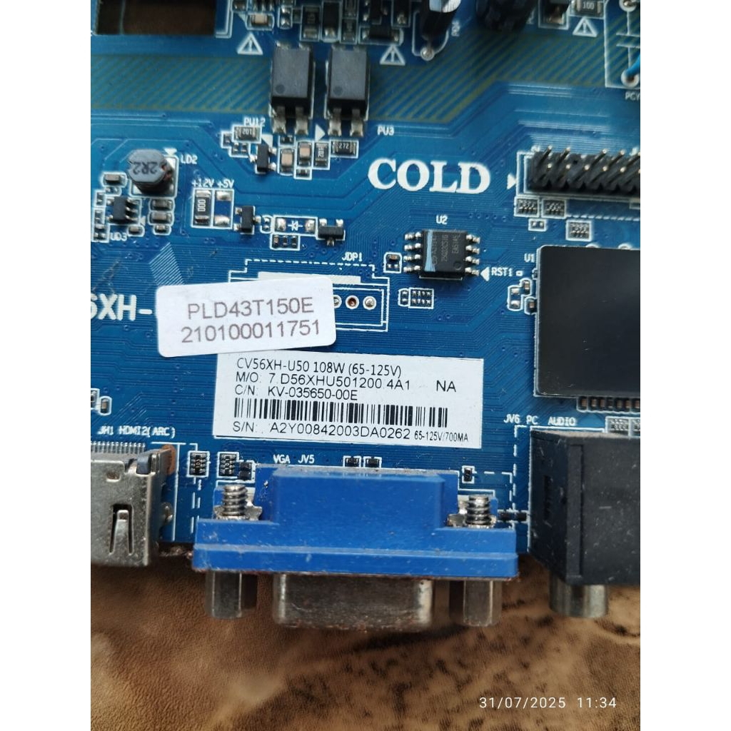 mainboard polytron PLD43T150