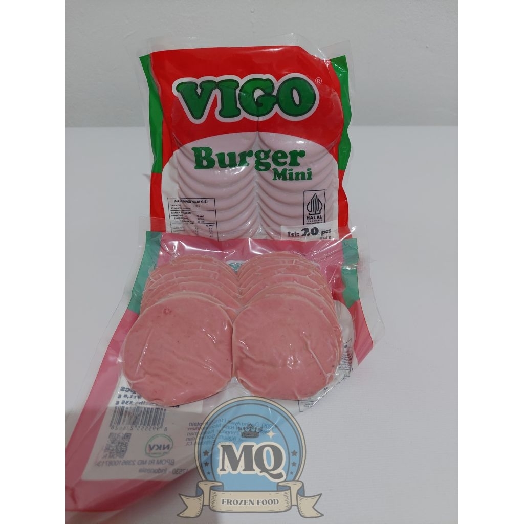 

Vigo mini burger 235gr isi 20pcs
