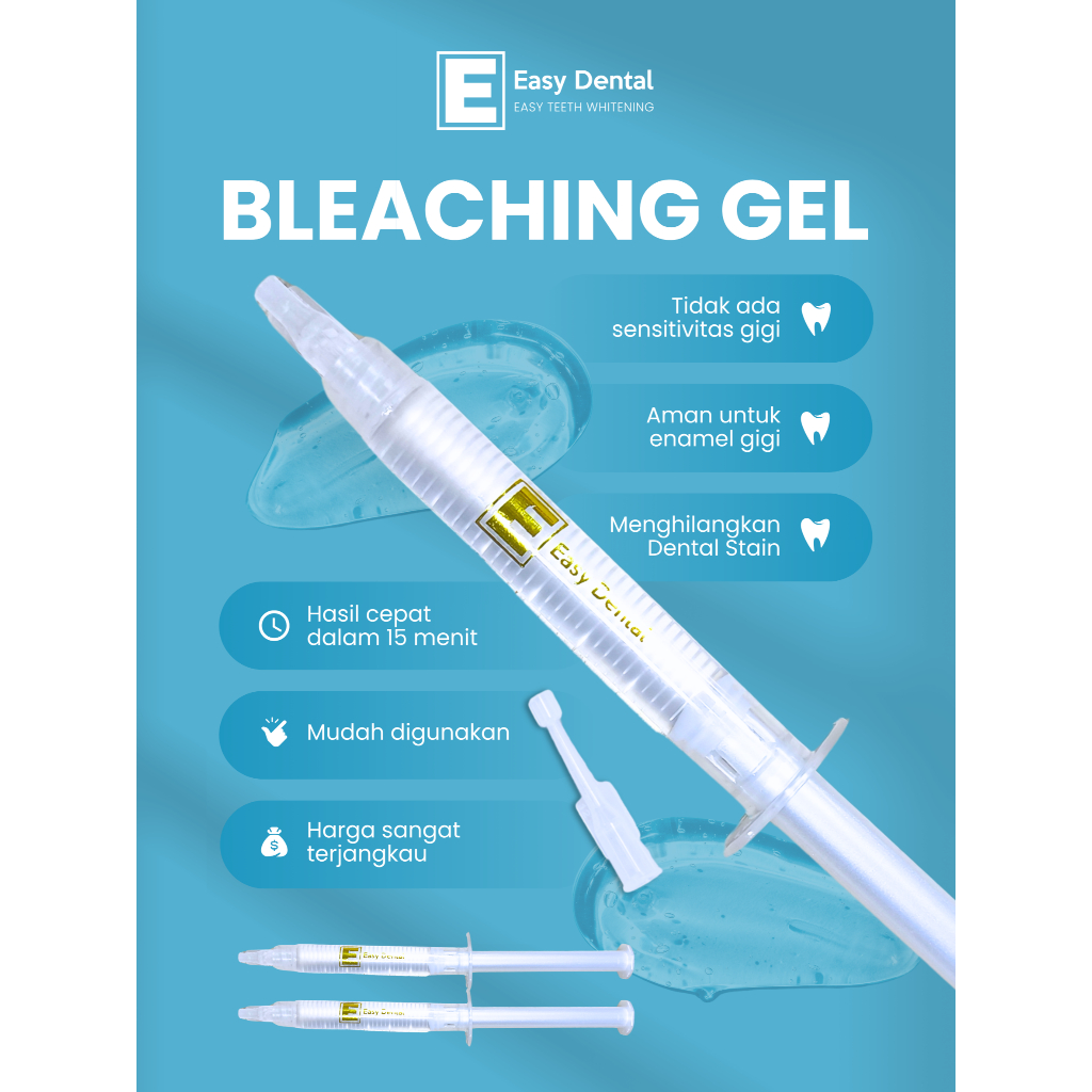 Pemutih Gigi Dokter Gigi Bleaching Gel Easy Dental Gel Bleaching Gigi Dokter Gigi