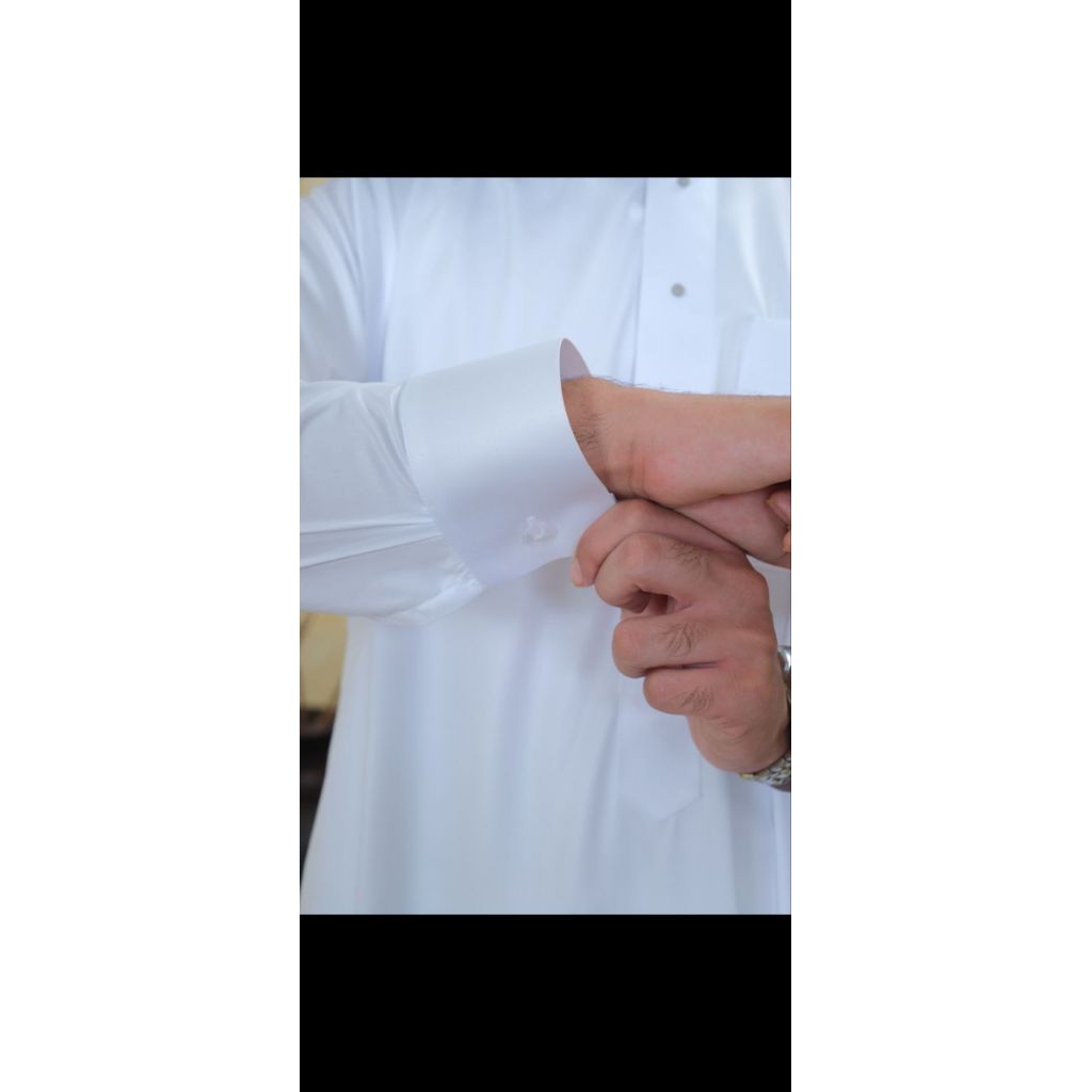 JUBAH HARAMAIN THOBE FAIRUZ RESLETING LENGAN MANSET