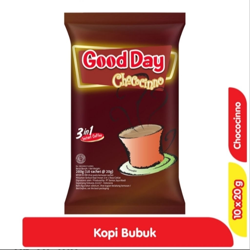 

Good Day Kopi Instant 3 in 1 Chocochinno 10 x 20 g