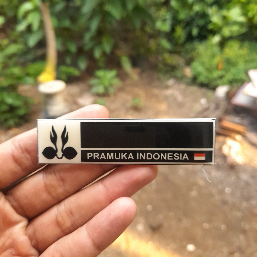 

Name tag Custom | Name tag pramuka | Papan Nama | Custom Logo | Free Ukir Nama