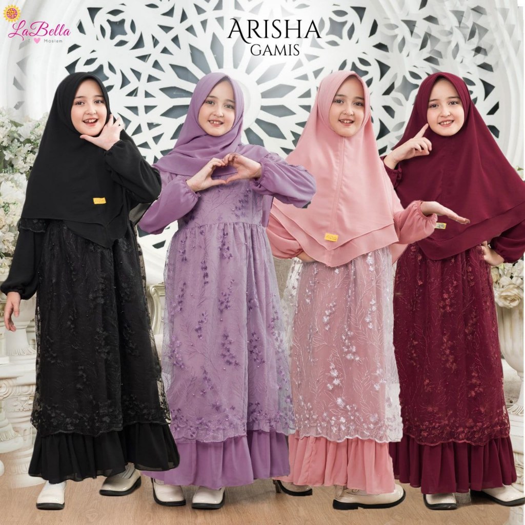 GAMIS ANAK ARISHA ORIGINAL LABELLA / Labella Gamis Anak