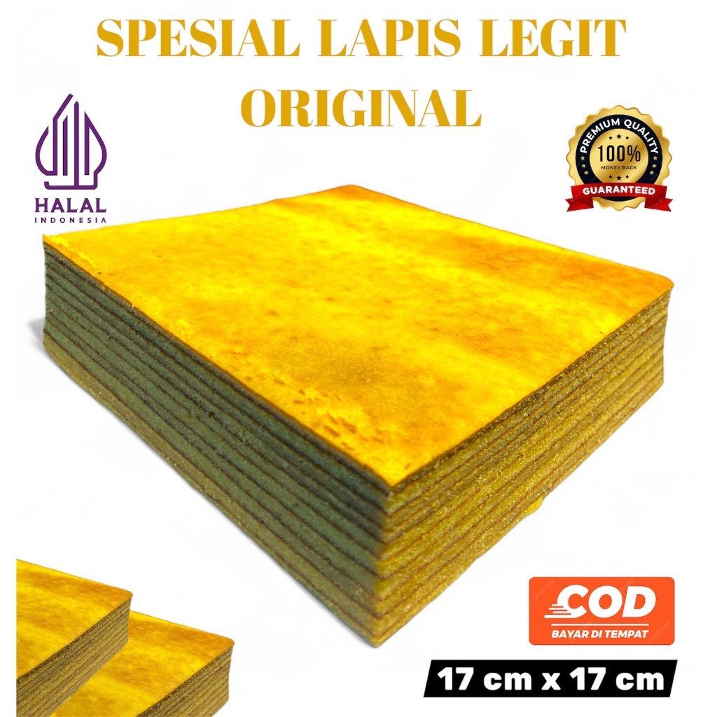 

Kue Lapis Legit 17X17 Basah Harum Spesial Rasa Coklat Ukuran 17 x 17 Cm WYSMAN