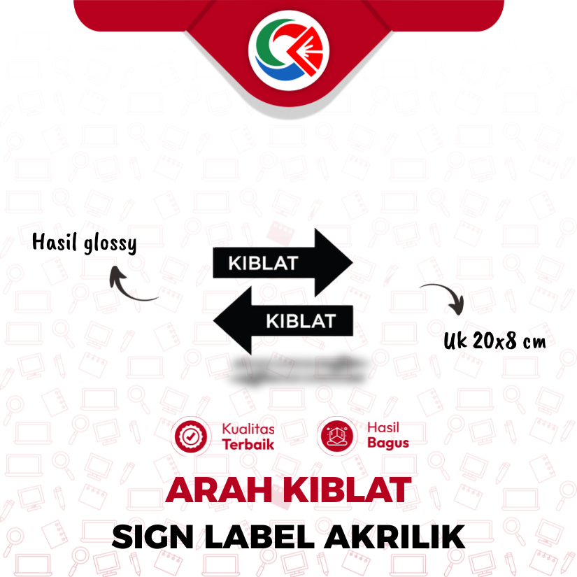 

ARAH KIBLAT SIGN LABEL AKRILIK