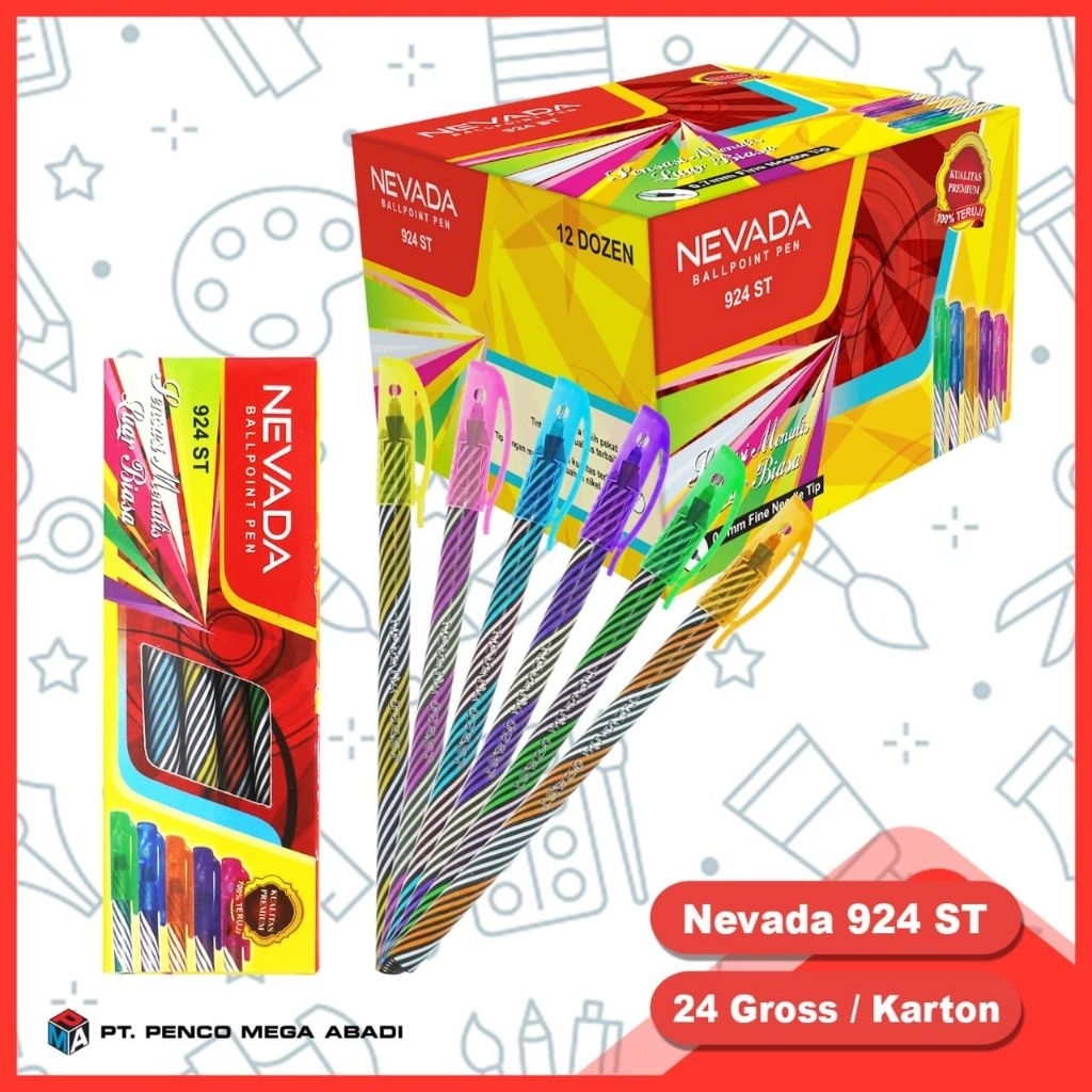 

12pcs pen lilin/pen ulir NEVADA [ 924-ST].