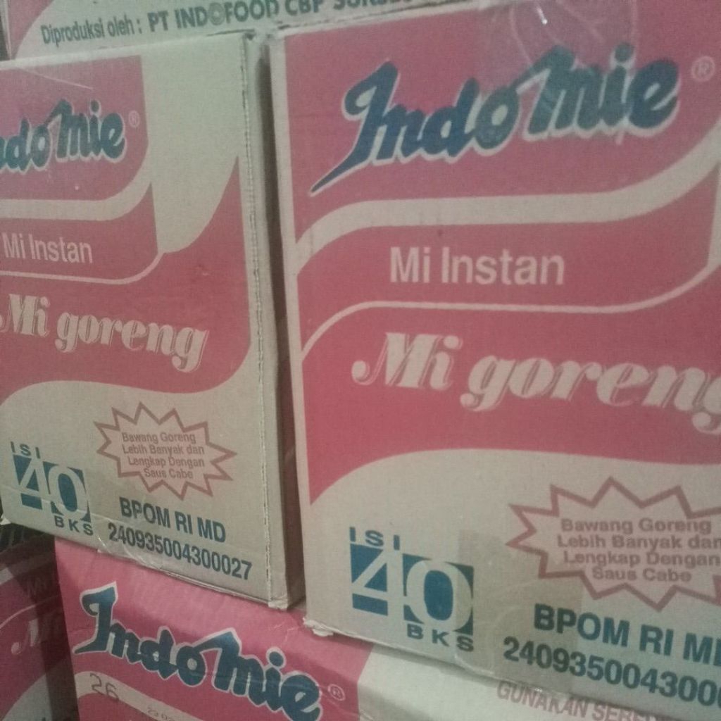 

Indomie goreng satu karton isi 40 pcs